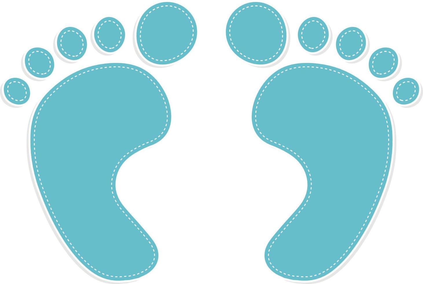 foot print color symbol vector