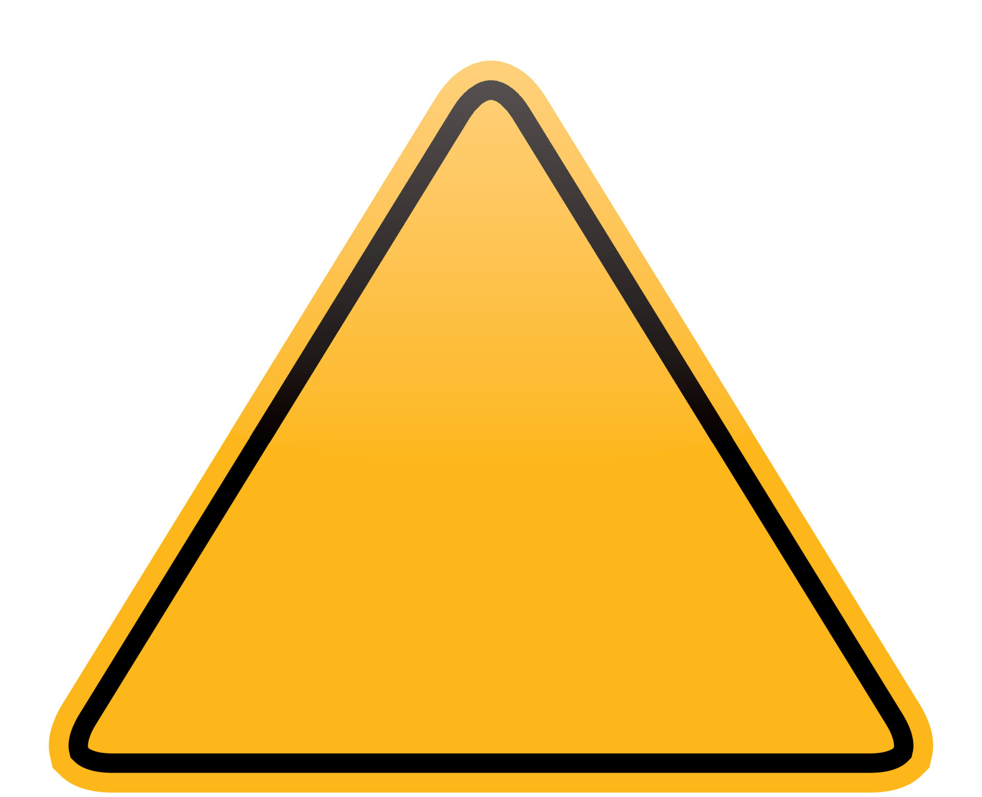 Желтый треугольный знак