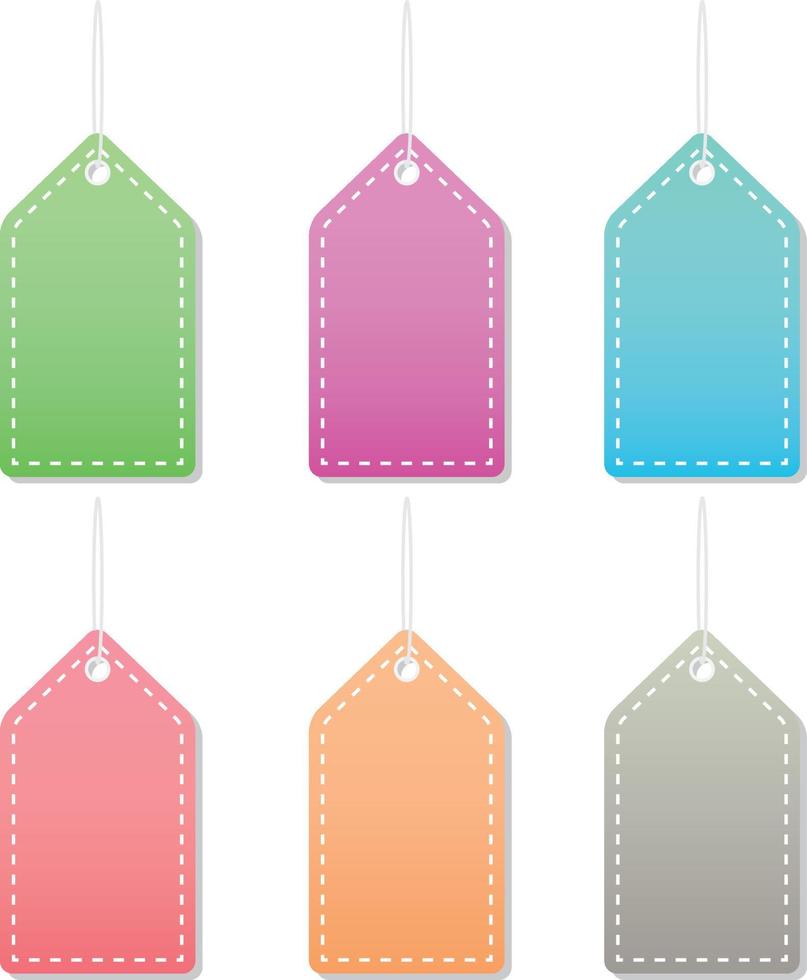 pastel label tags vector