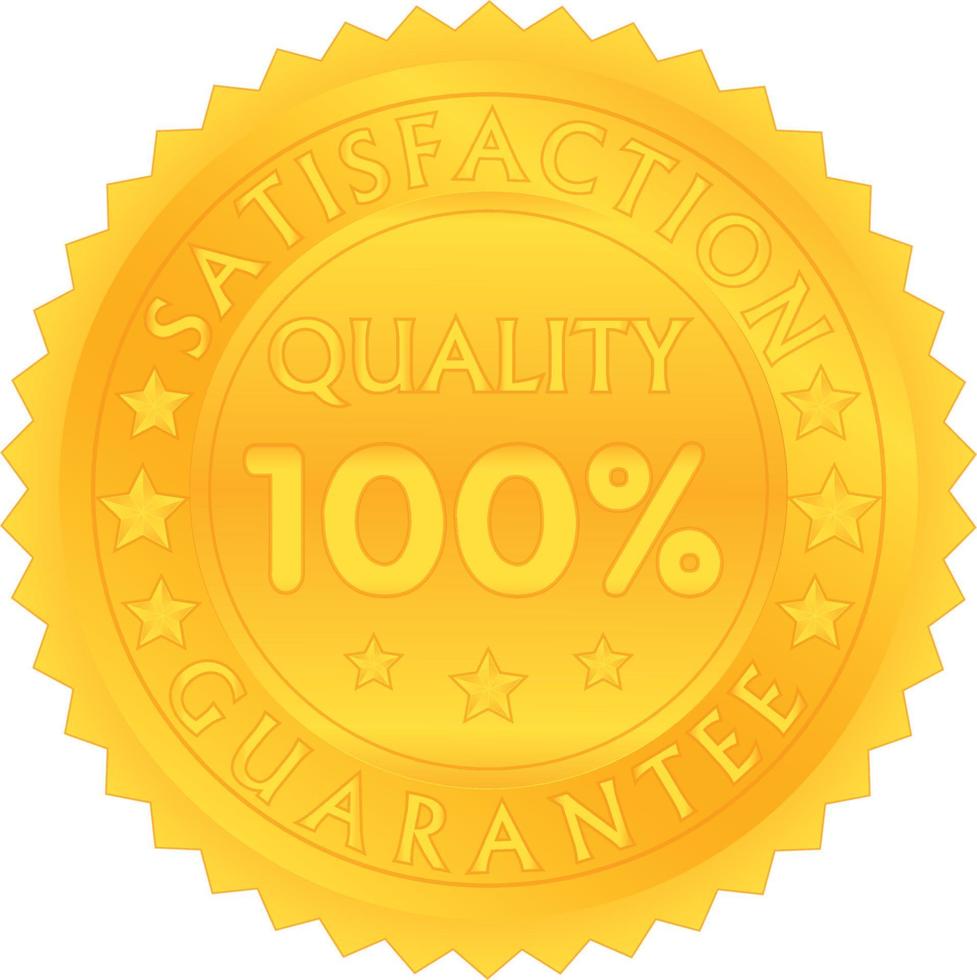 100 percent guarantee satisfaction quality vector