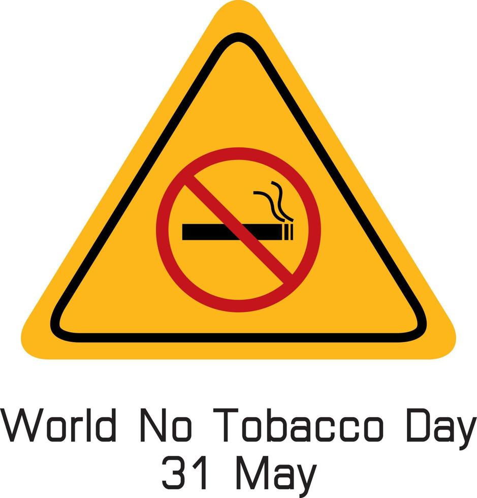 world no tobacco day smoking warning vector