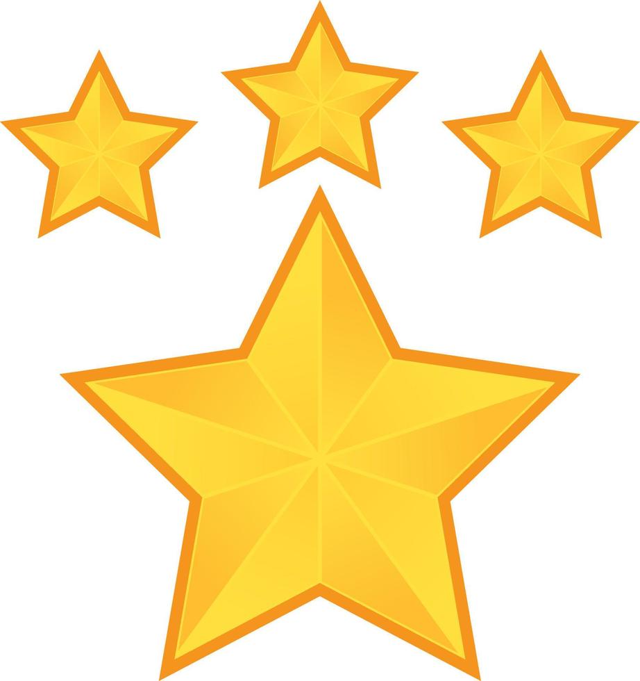 gold star pentacle vector