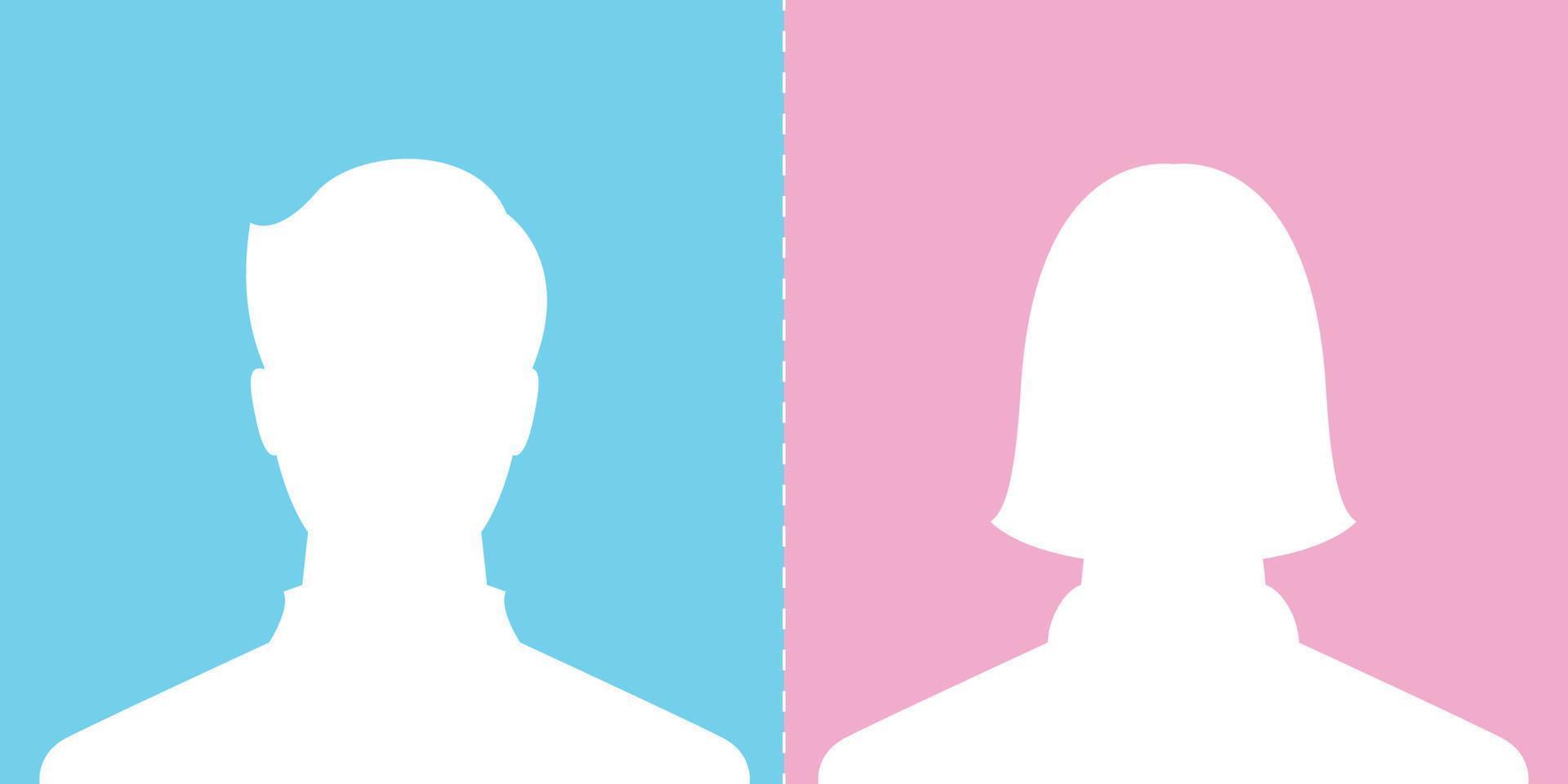 male and female profile picture vector