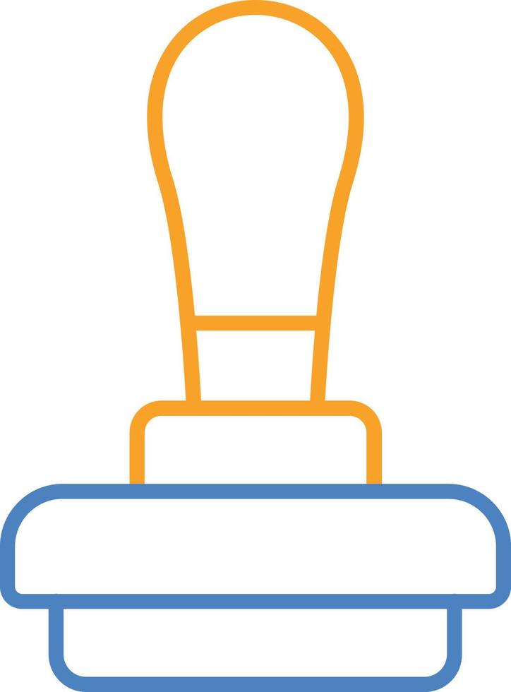 Stamp Blue And Orange Line Icon 9952990 Vector Art at Vecteezy