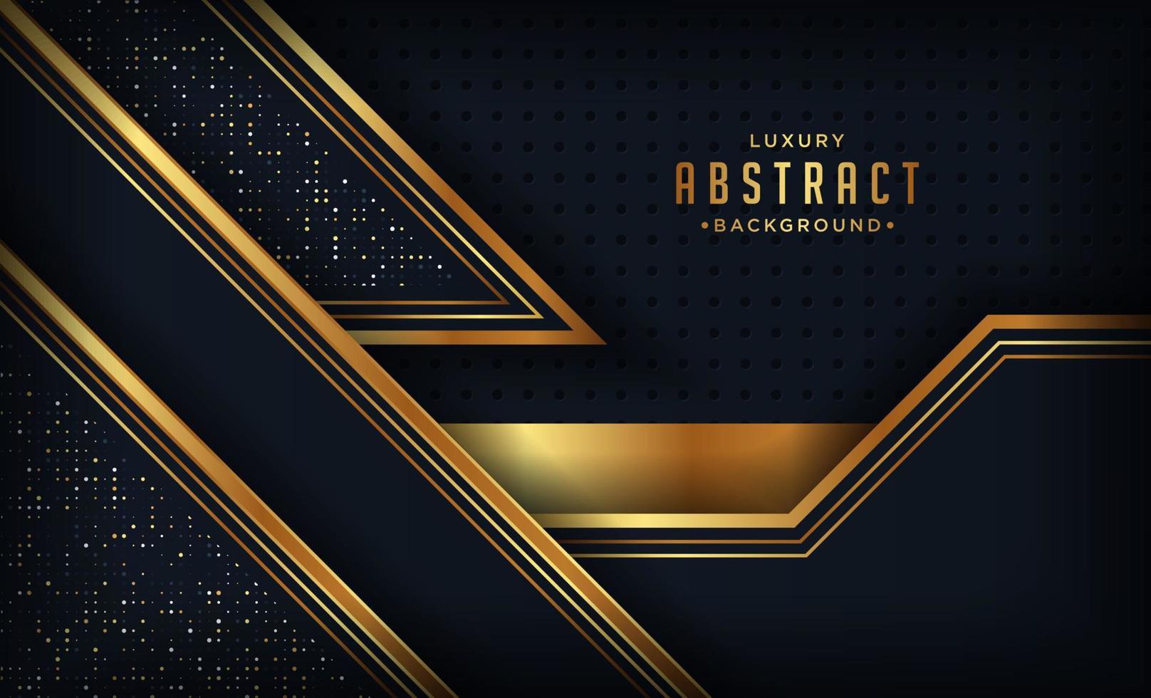 Abstract black and gold luxury background vector