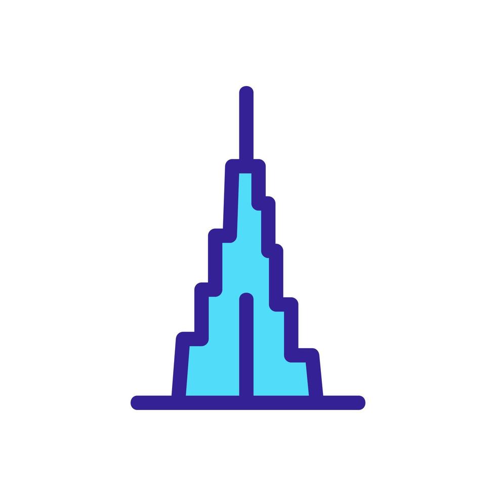 skyscraper icon vector. Isolated contour symbol illustration vector