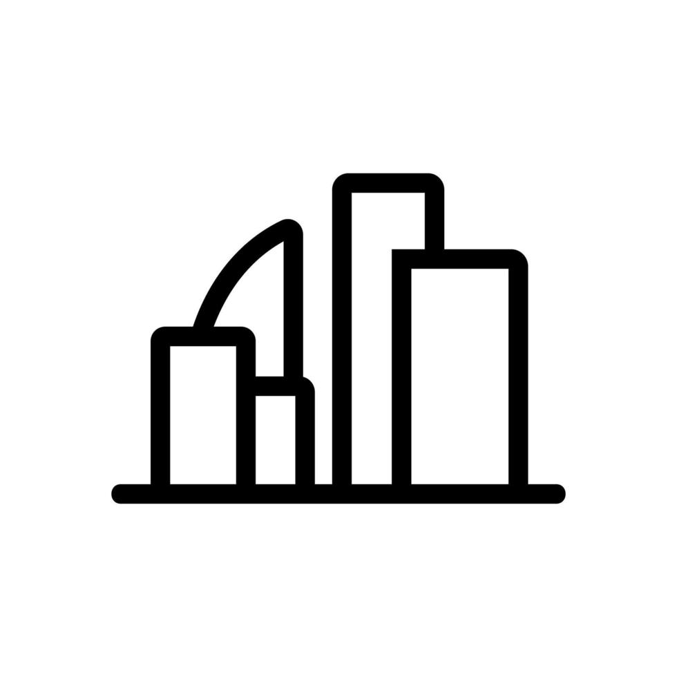 vector de icono de ciudad. ilustración de símbolo de contorno aislado