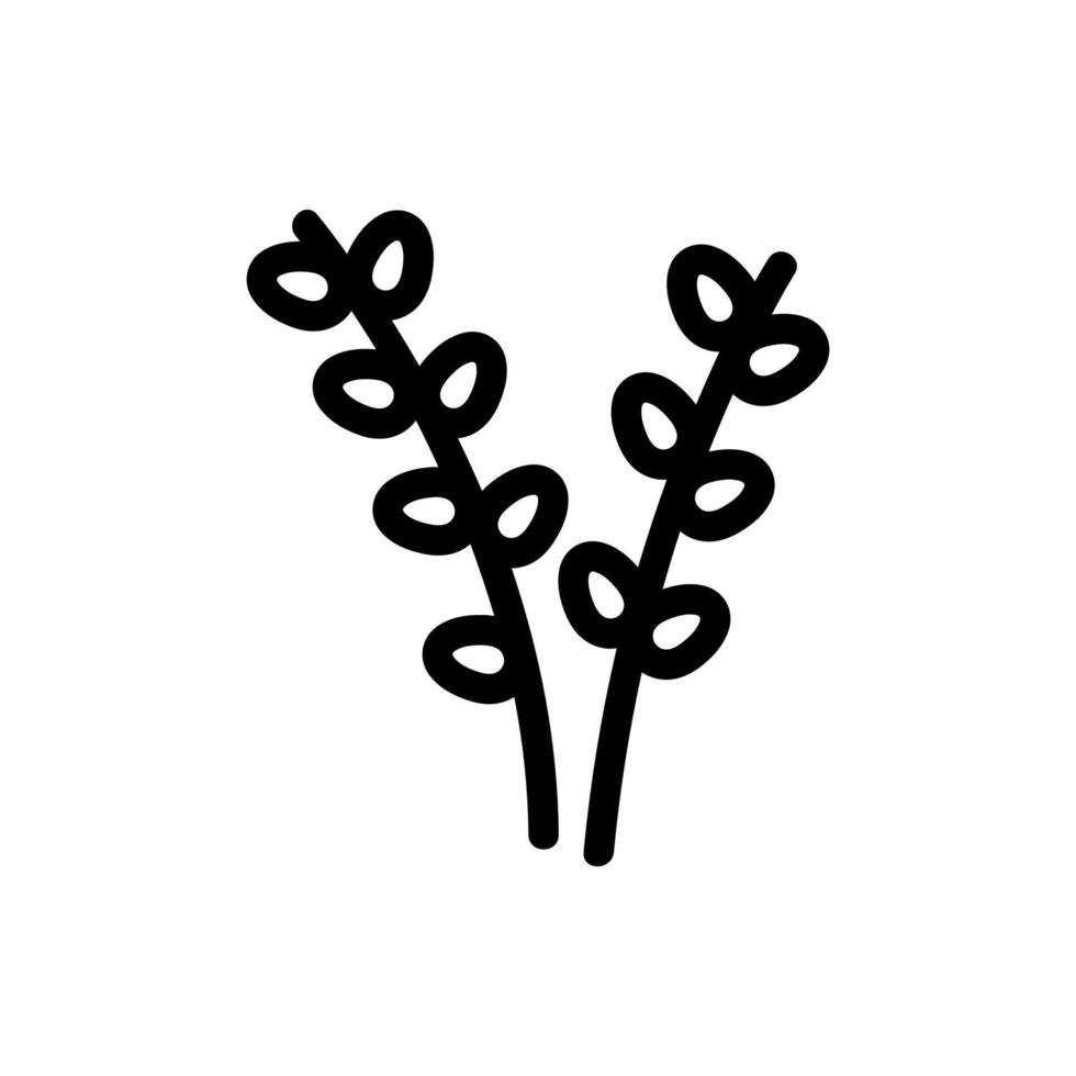 vector de icono de sauce de pascua. ilustración de símbolo de contorno aislado