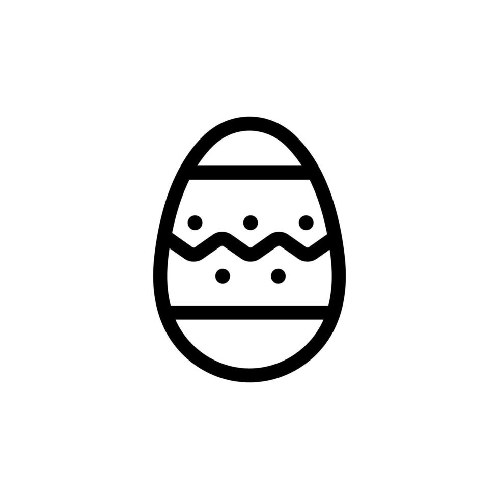 Easter egg icon vector. Isolated contour symbol illustration vector