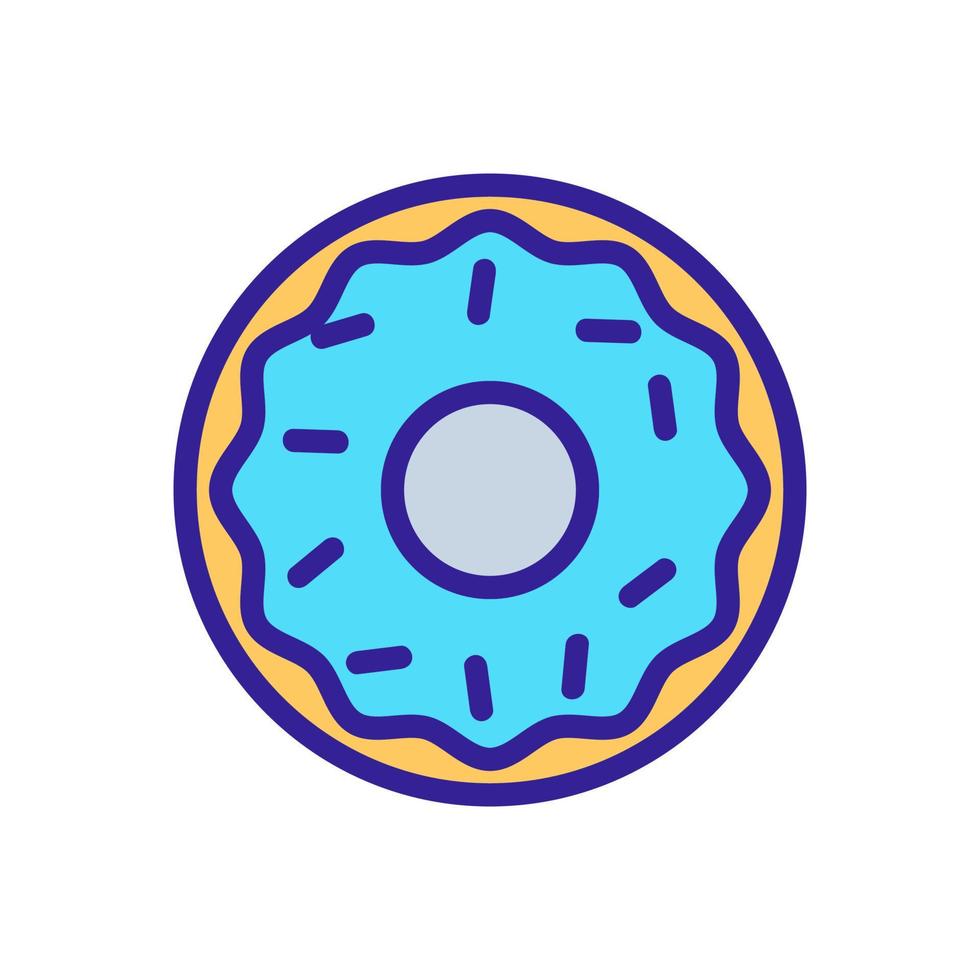 caramel donut icon vector outline illustration