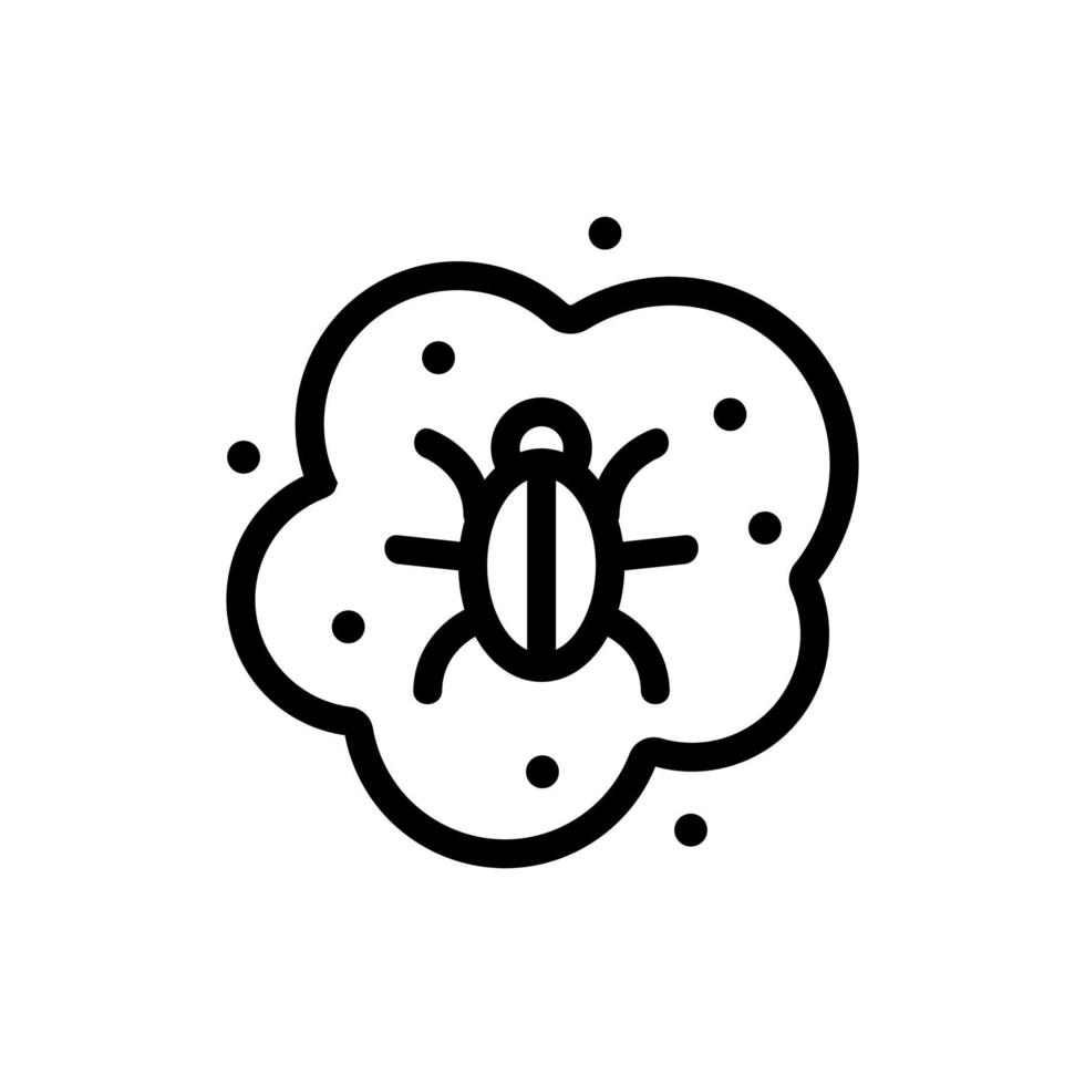 Dust insect icon vector. Isolated contour symbol illustration vector