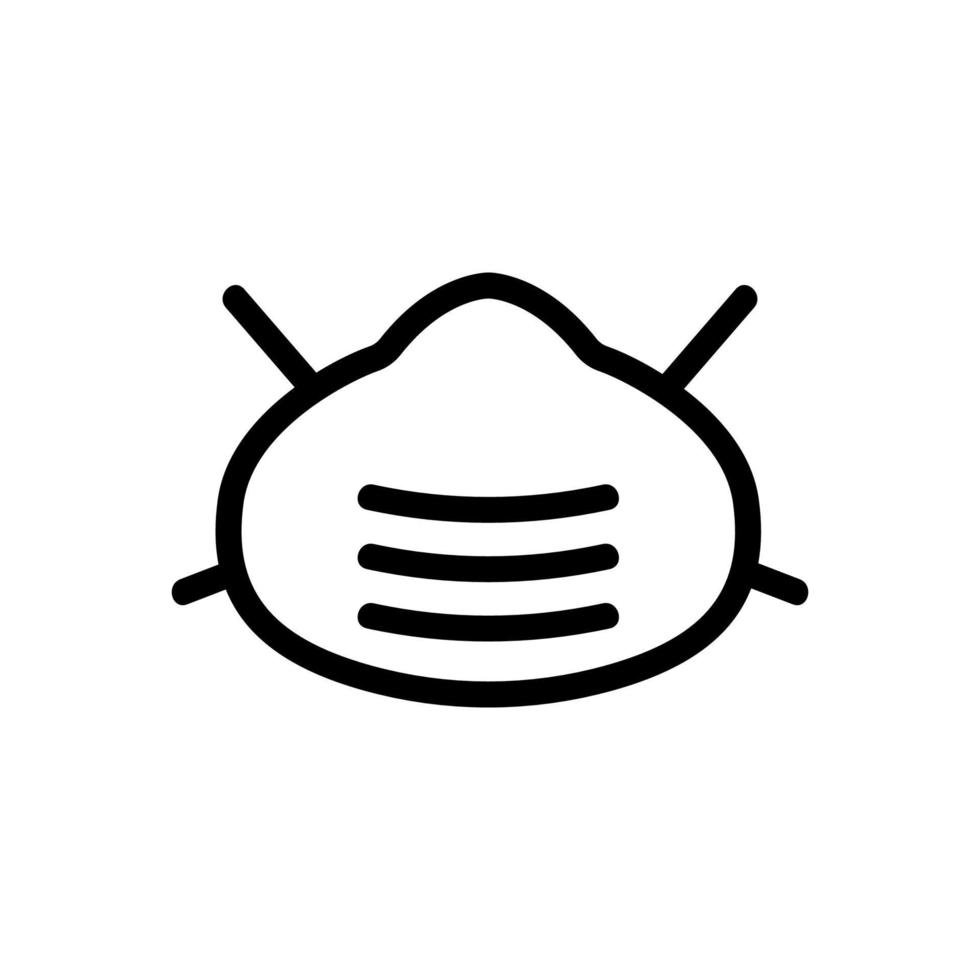 Dust mask icon vector. Isolated contour symbol illustration vector