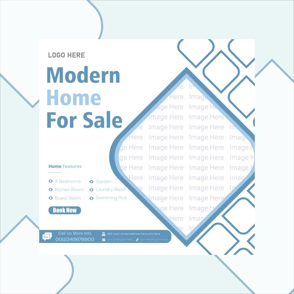 Geometric Social Media Template vector