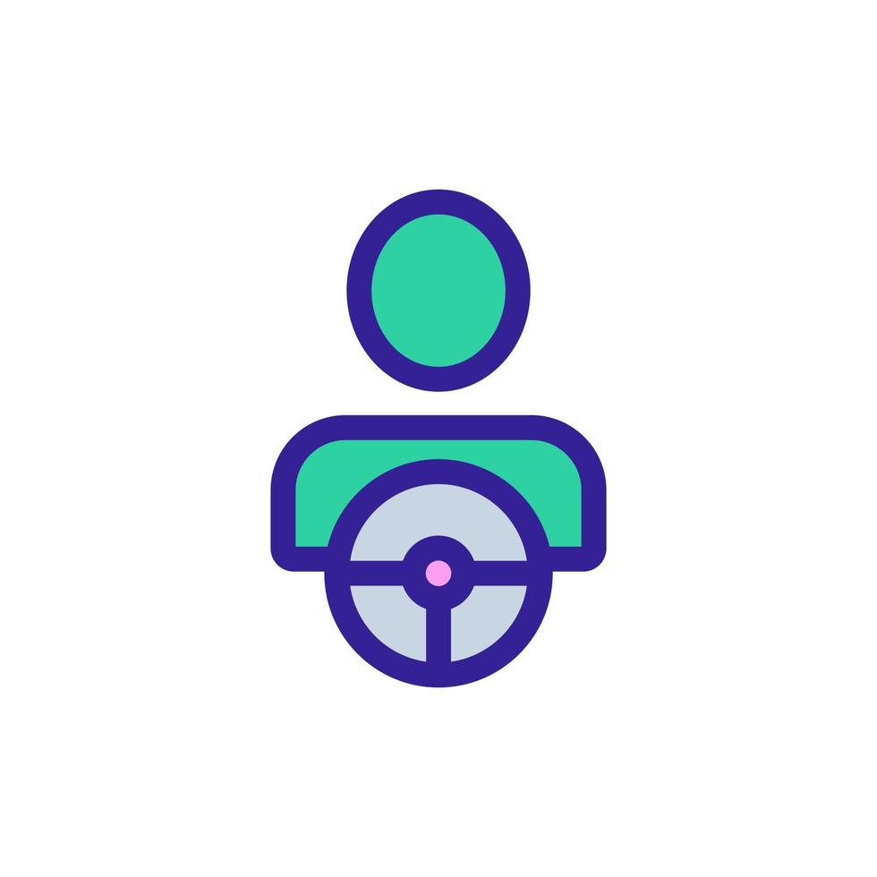 Driver icon vector. Isolated contour symbol illustration vector
