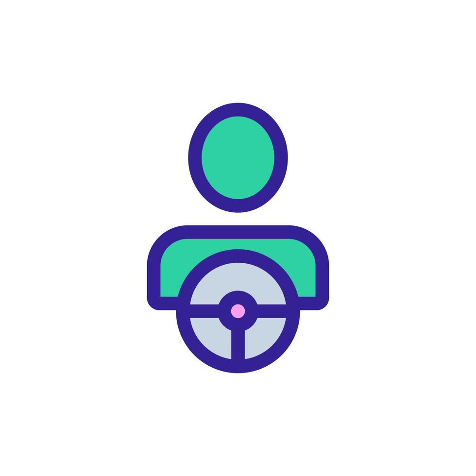 Driver icon vector. Isolated contour symbol illustration vector