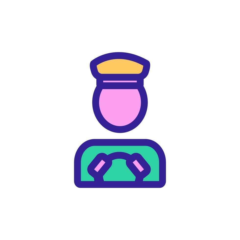 Driver icon vector. Isolated contour symbol illustration vector