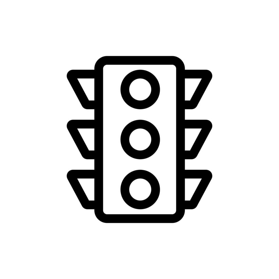 traffic light icon vector. Isolated contour symbol illustration vector