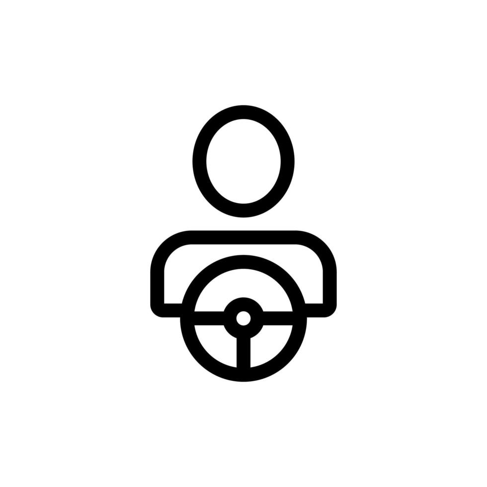 Driver icon vector. Isolated contour symbol illustration vector