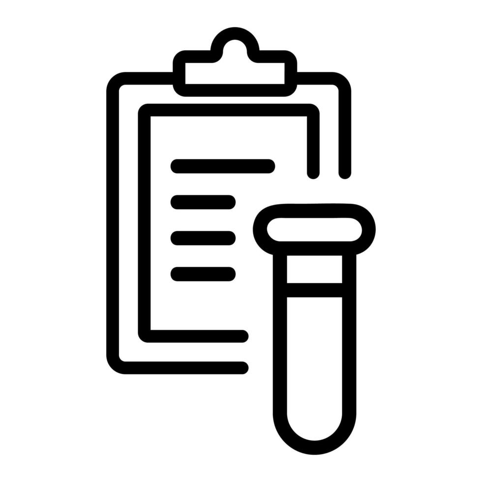 Test document icon vector. Isolated contour symbol illustration vector