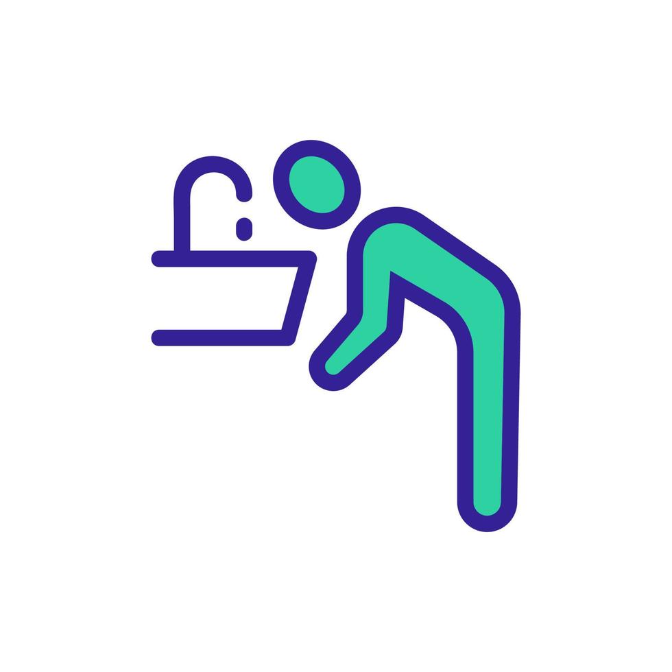 fountain drinking vector icon. Isolated contour symbol illustration