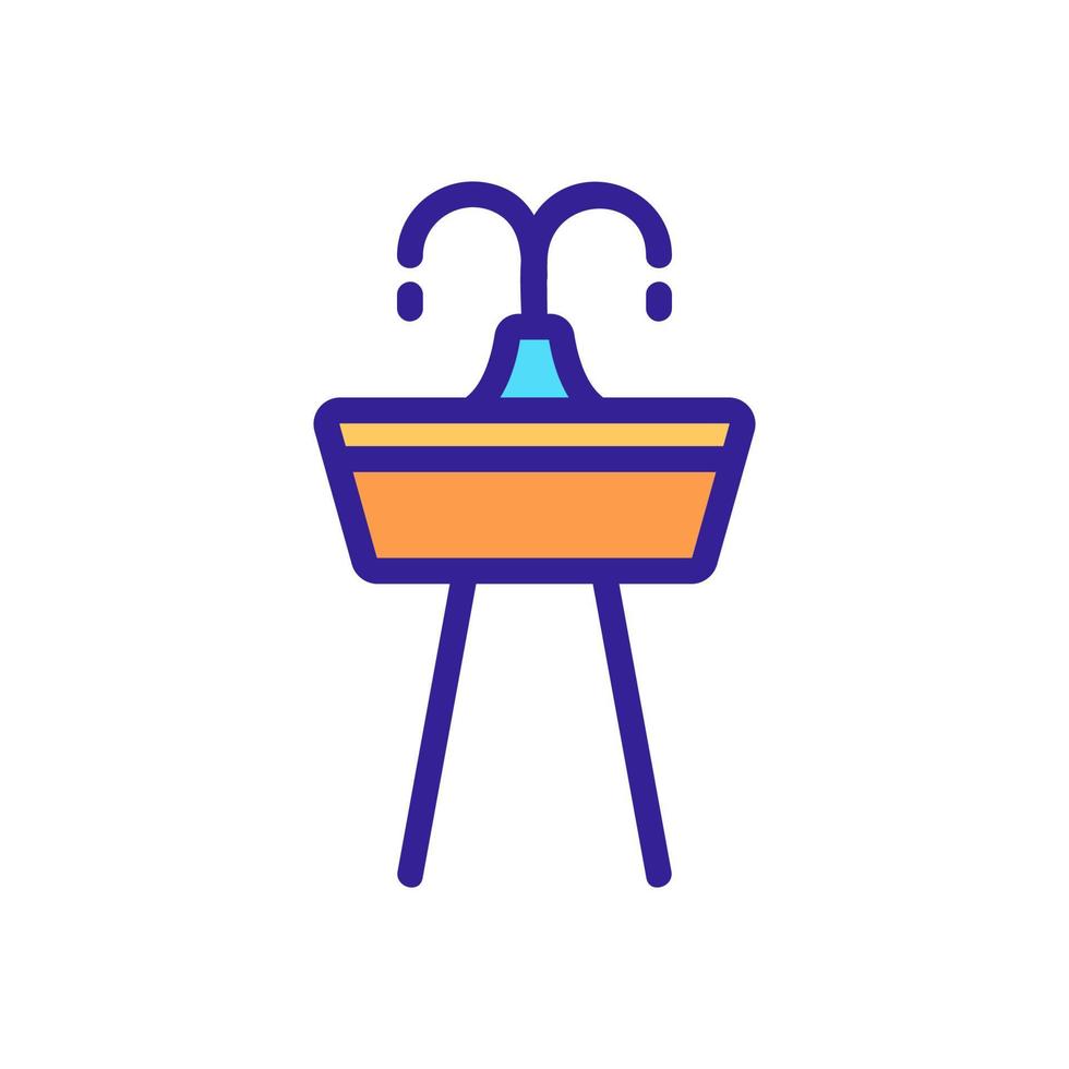 fountain drinking vector icon. Isolated contour symbol illustration