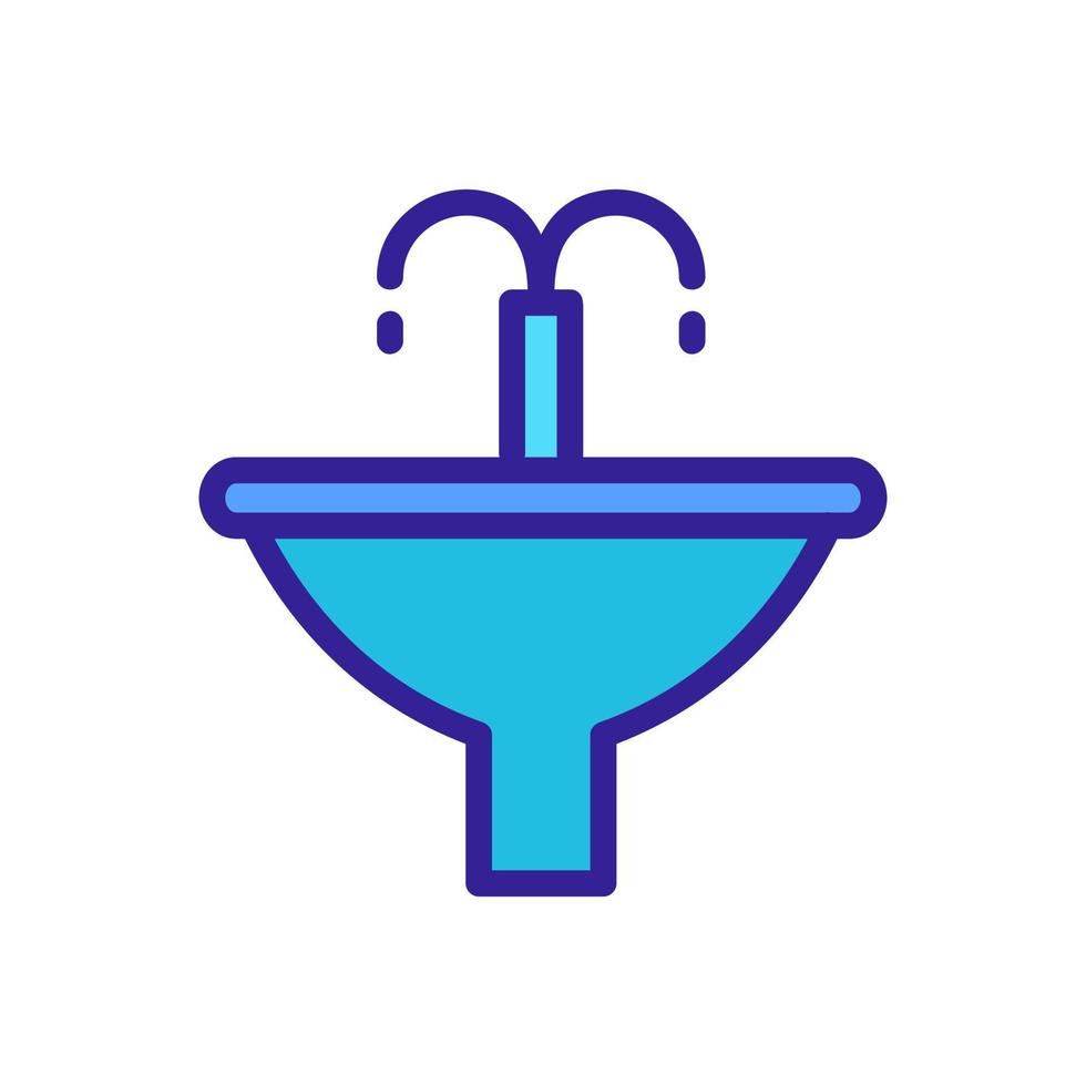 fountain drinking vector icon. Isolated contour symbol illustration