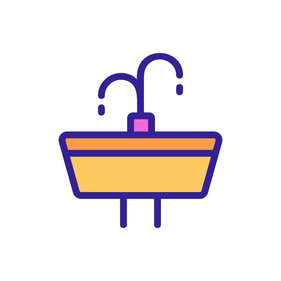 fountain drinking vector icon. Isolated contour symbol illustration