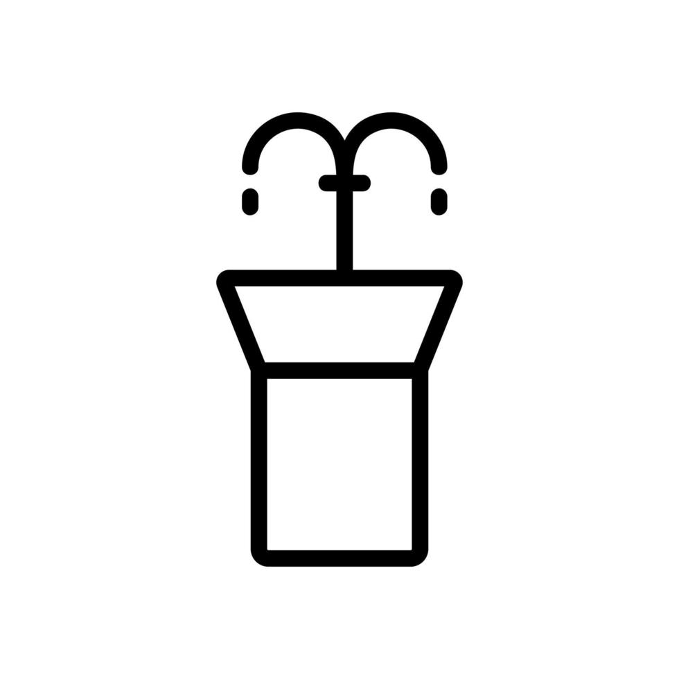 fountain drinking vector icon. Isolated contour symbol illustration