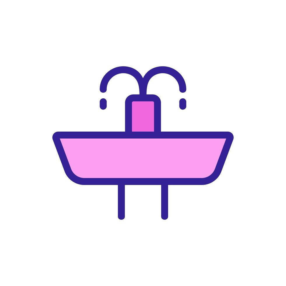 fountain drinking vector icon. Isolated contour symbol illustration