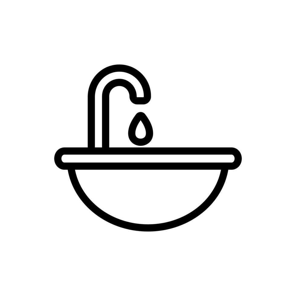 fountain drinking vector icon. Isolated contour symbol illustration