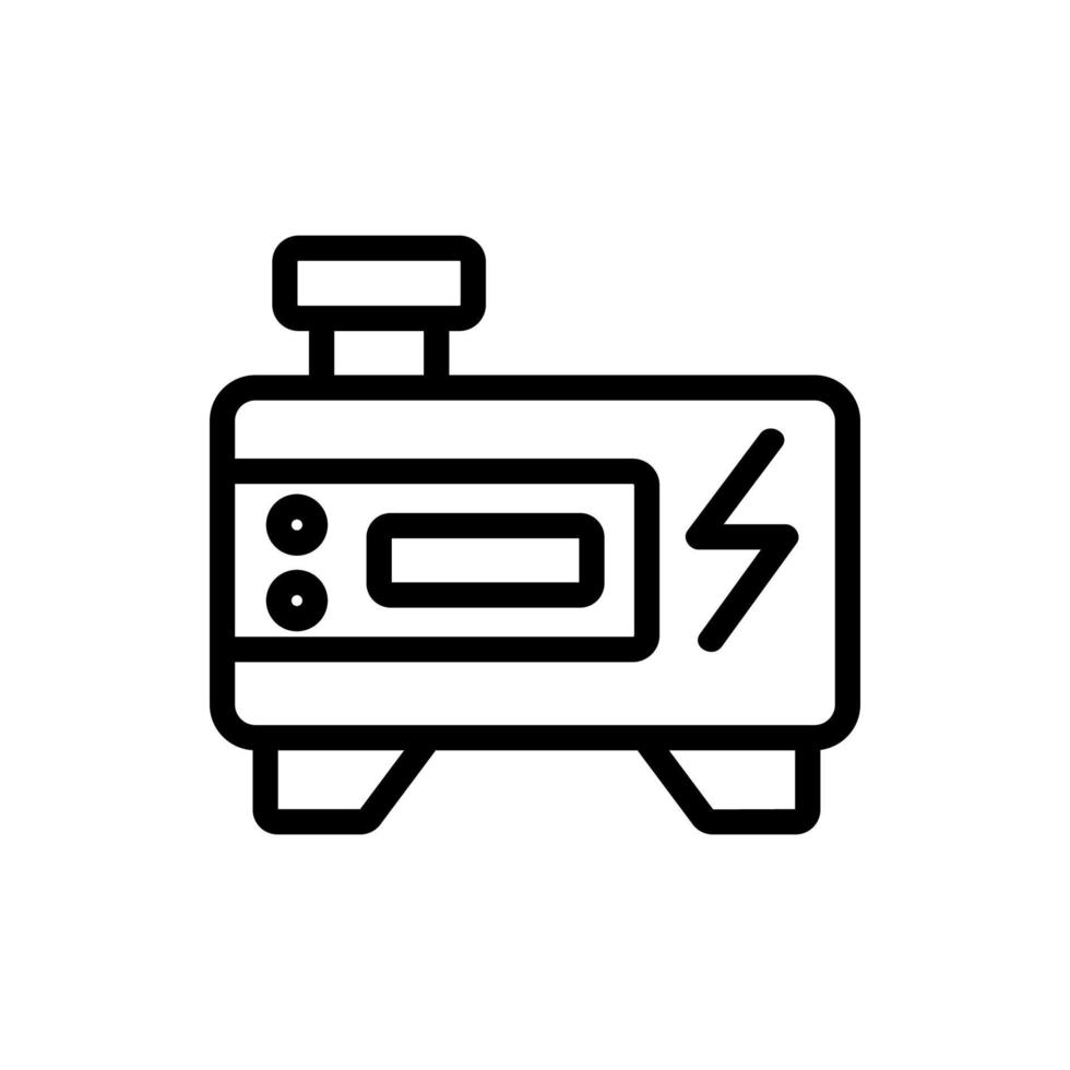 inverter generator icon vector outline illustration