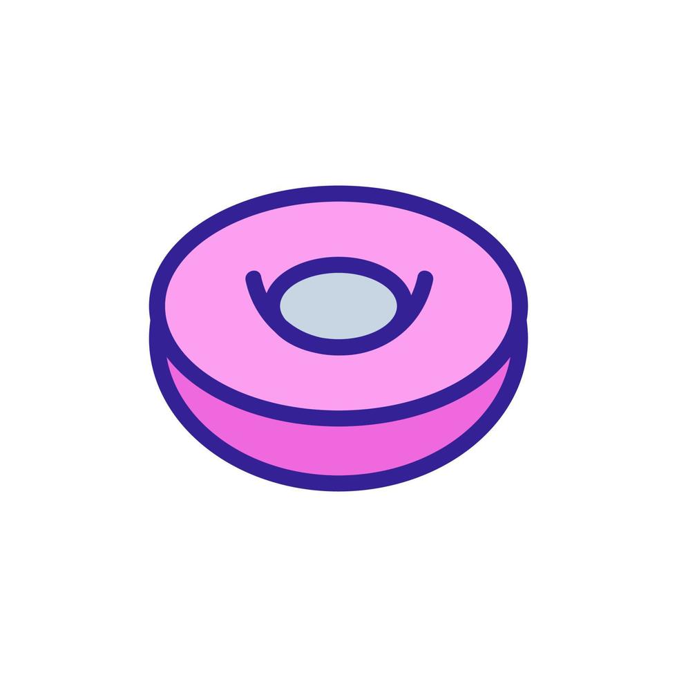 donut icon vector outline illustration