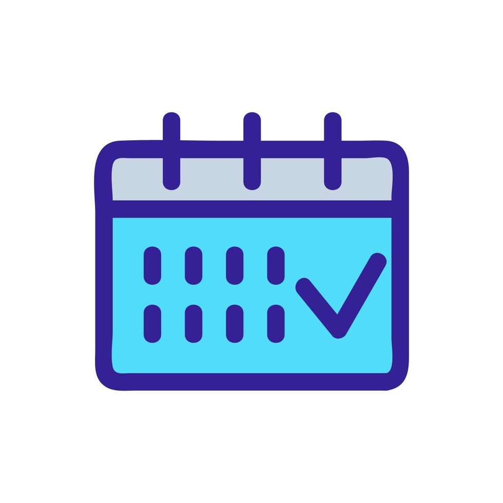 Mail calendar icon vector. Isolated contour symbol illustration vector