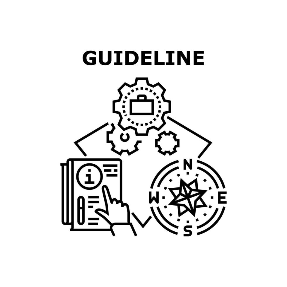 Guideline Info Vector Concept Black Illustration
