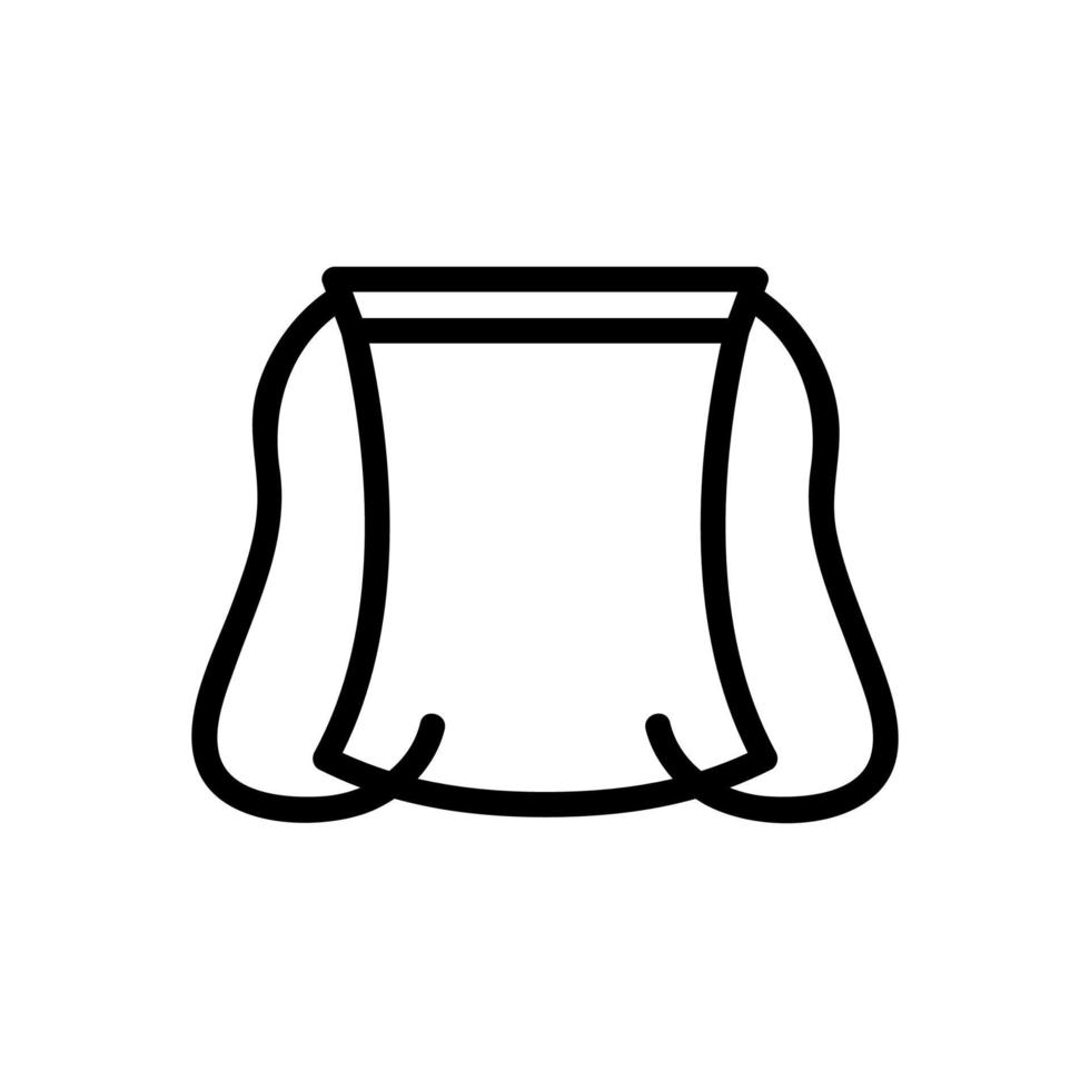 skinny backpack with ropes icon vector outline illustration