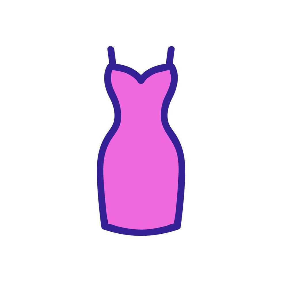 Beautiful icon vector dress. Isolated contour symbol illustration