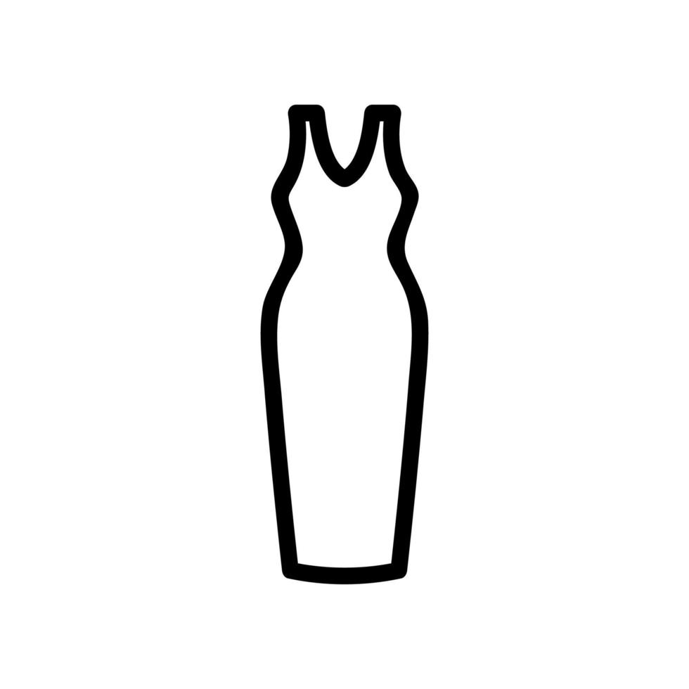 vector de icono de vestido de verano. ilustración de símbolo de contorno aislado