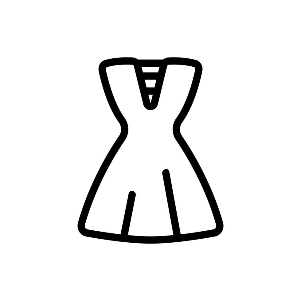 Beautiful icon vector dress. Isolated contour symbol illustration