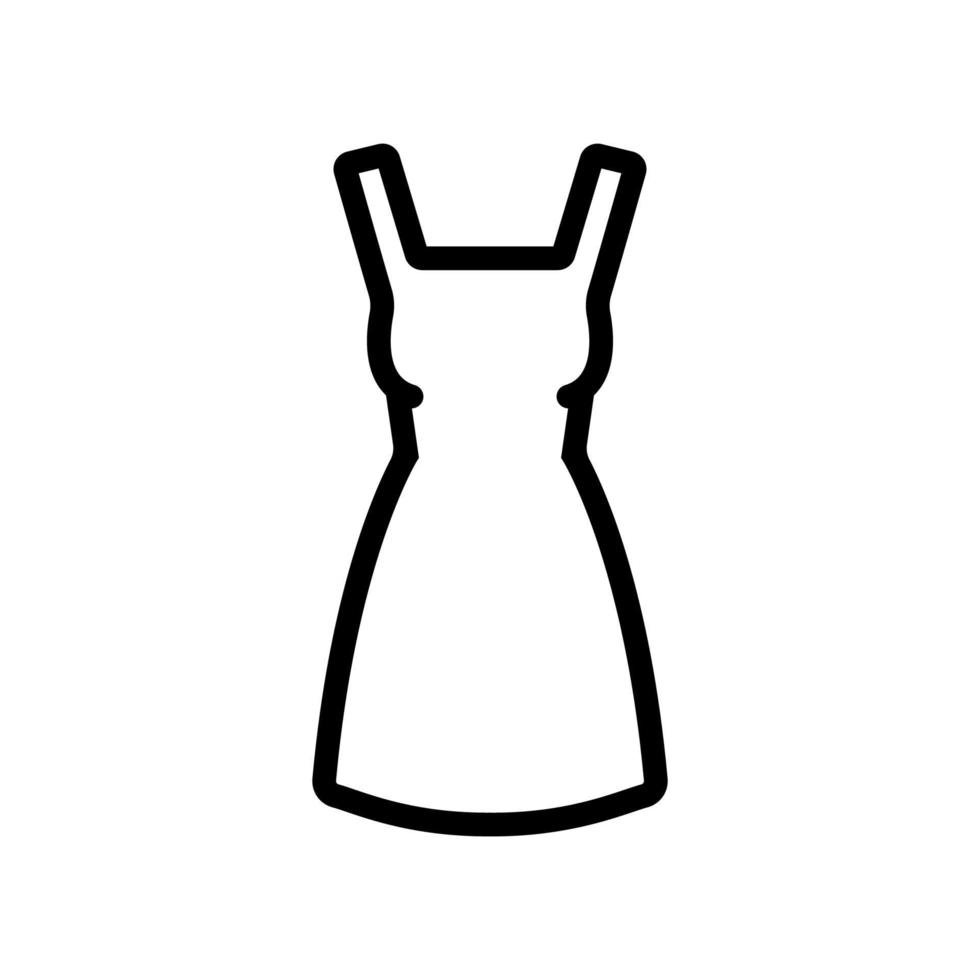 Summer dress icon vector. Isolated contour symbol illustration vector