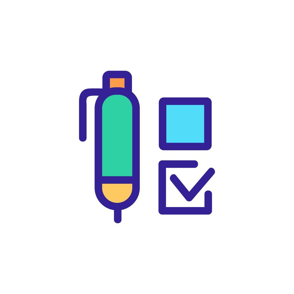 filling out the questionnaire icon vector. Isolated contour symbol illustration vector