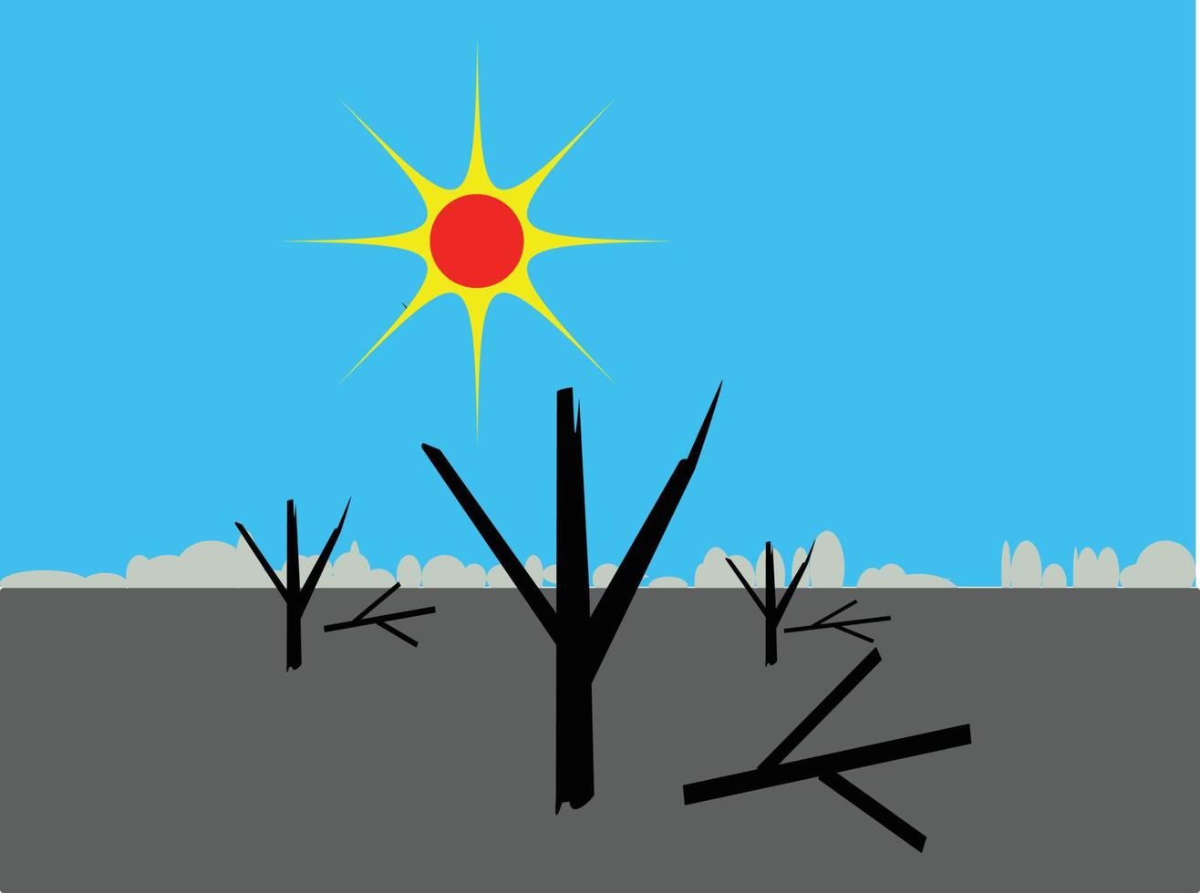 Imagen del icono de árbol roto vector