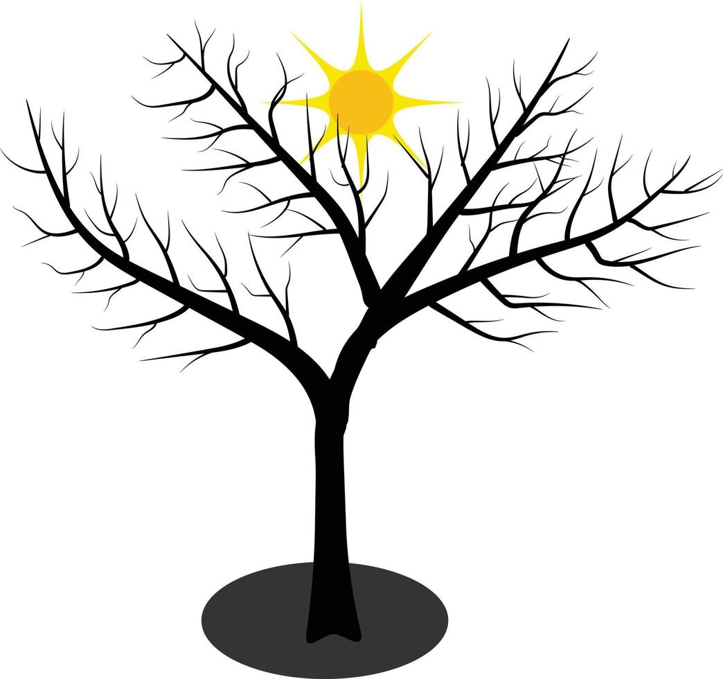 Imagen de icono de árbol seco vector