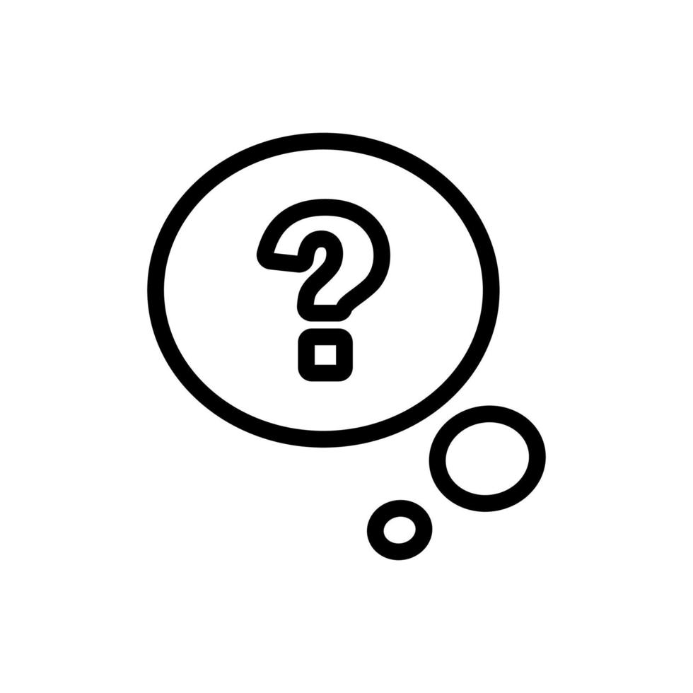 doubt the icon vector. Isolated contour symbol illustration vector