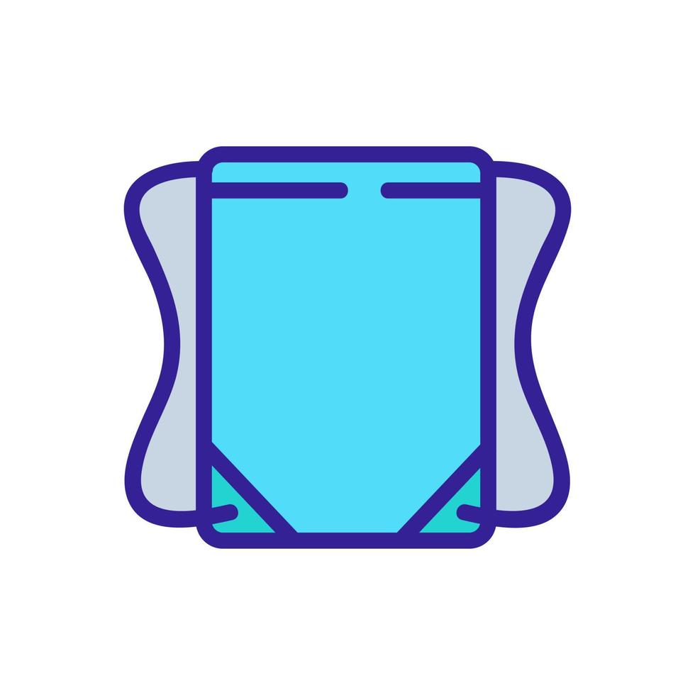 rectangular travel backpack icon vector outline illustration