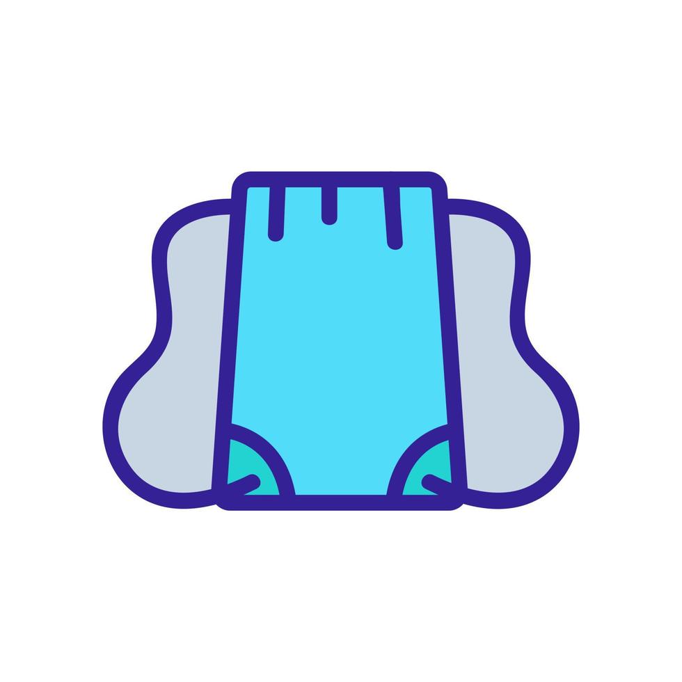 plain rectangular travel backpack icon vector outline illustration