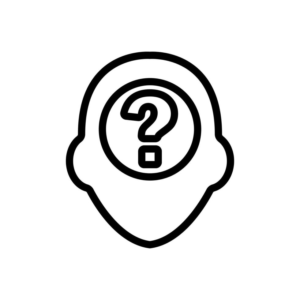 doubt the icon vector. Isolated contour symbol illustration vector