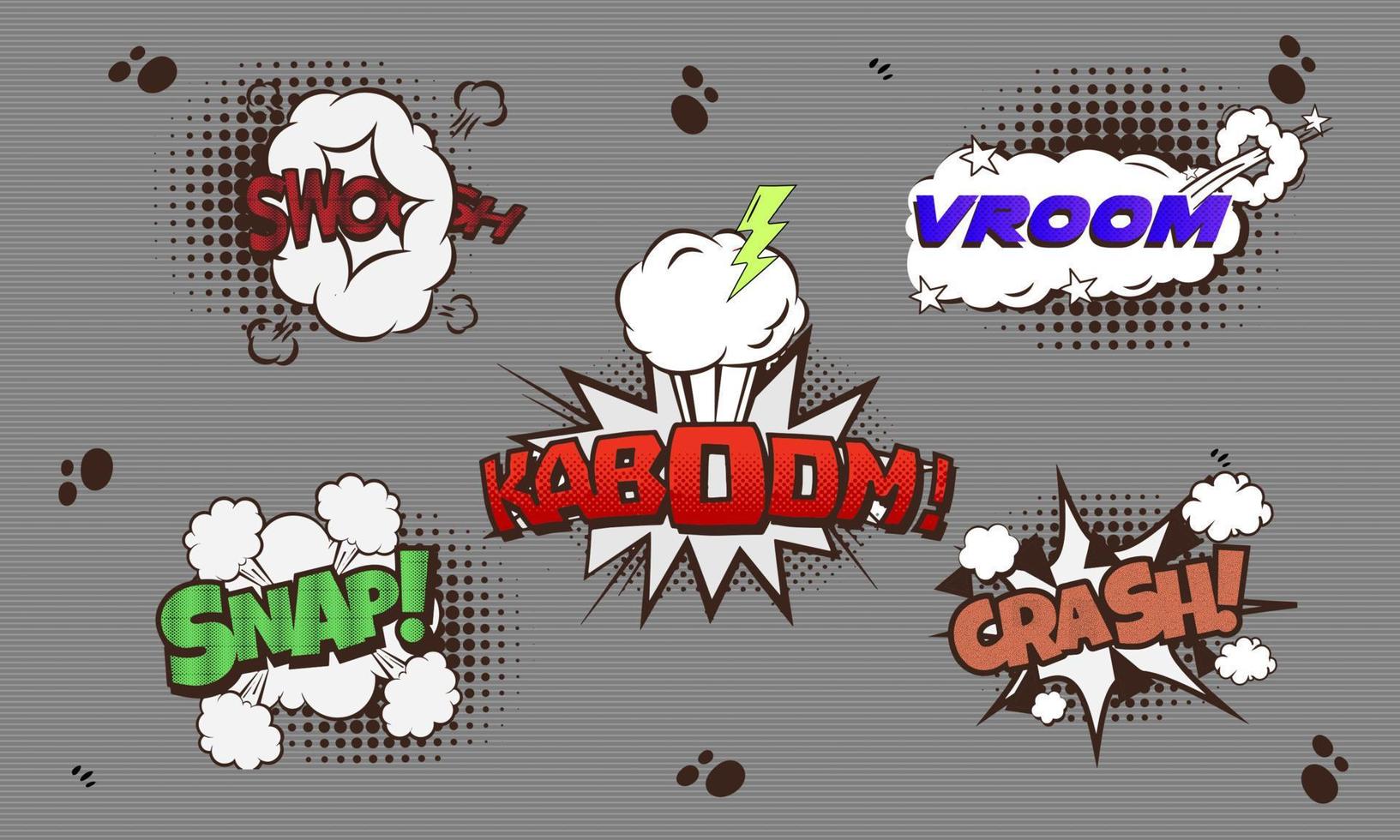 colección de burbujas de cómic de texto, arte pop de estilo de dibujos animados, vector