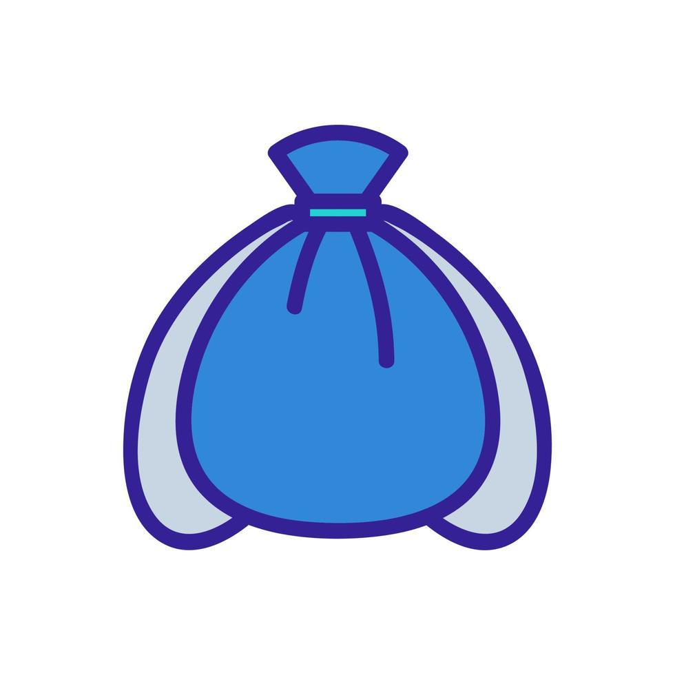 travel bag with ties icon vector outline illustration