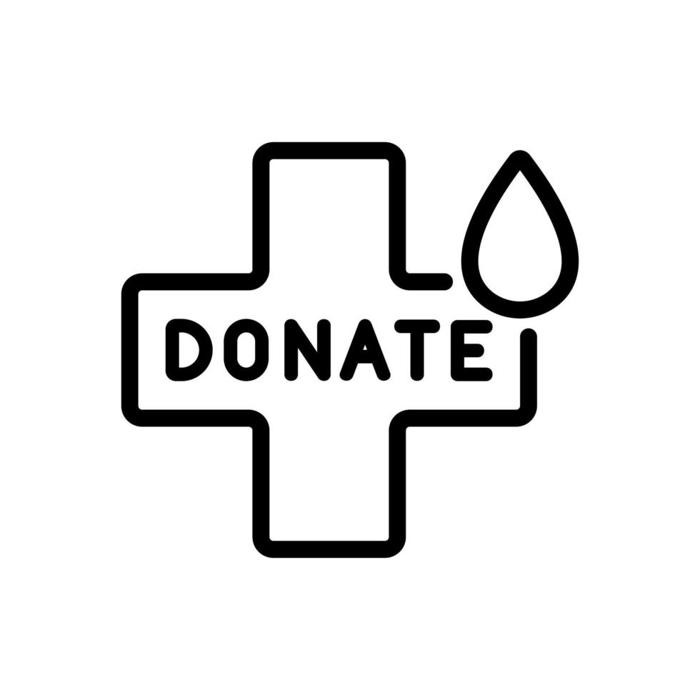 need for blood donation icon vector outline illustration