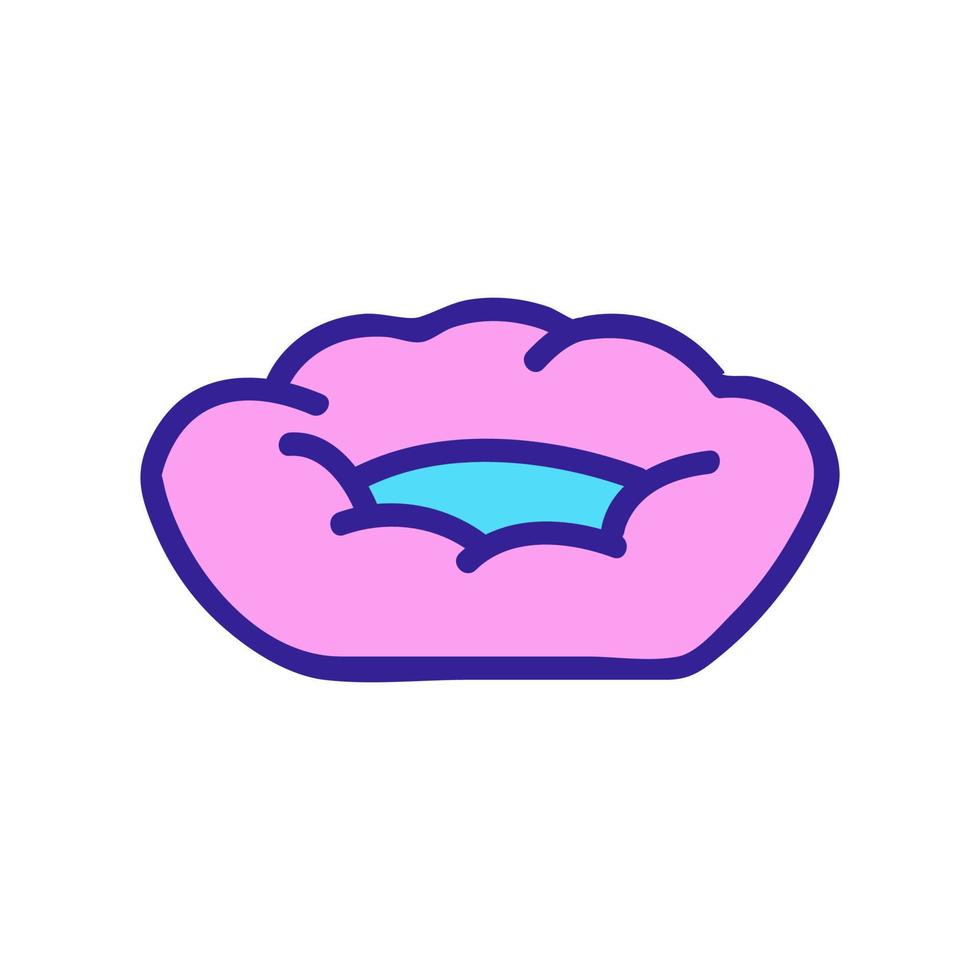 soft separate dog seat icon vector outline illustration